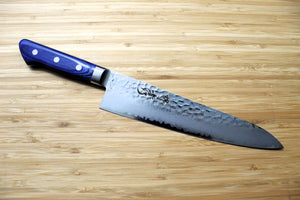 Kitchen Knives - Sakai Takayuki Gyuto Japanese Chef Knife 180mm (7.1") Damascus 33 Layer With Blue Handle