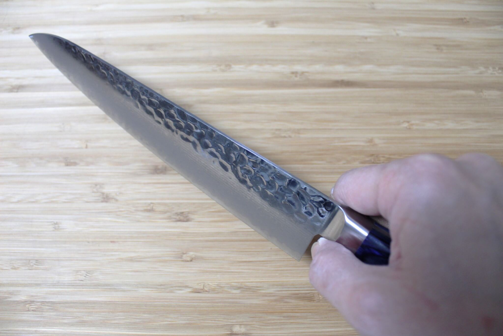 Kitchen Knives - Sakai Takayuki Gyuto Japanese Chef Knife 180mm (7.1") Damascus 33 Layer With Blue Handle