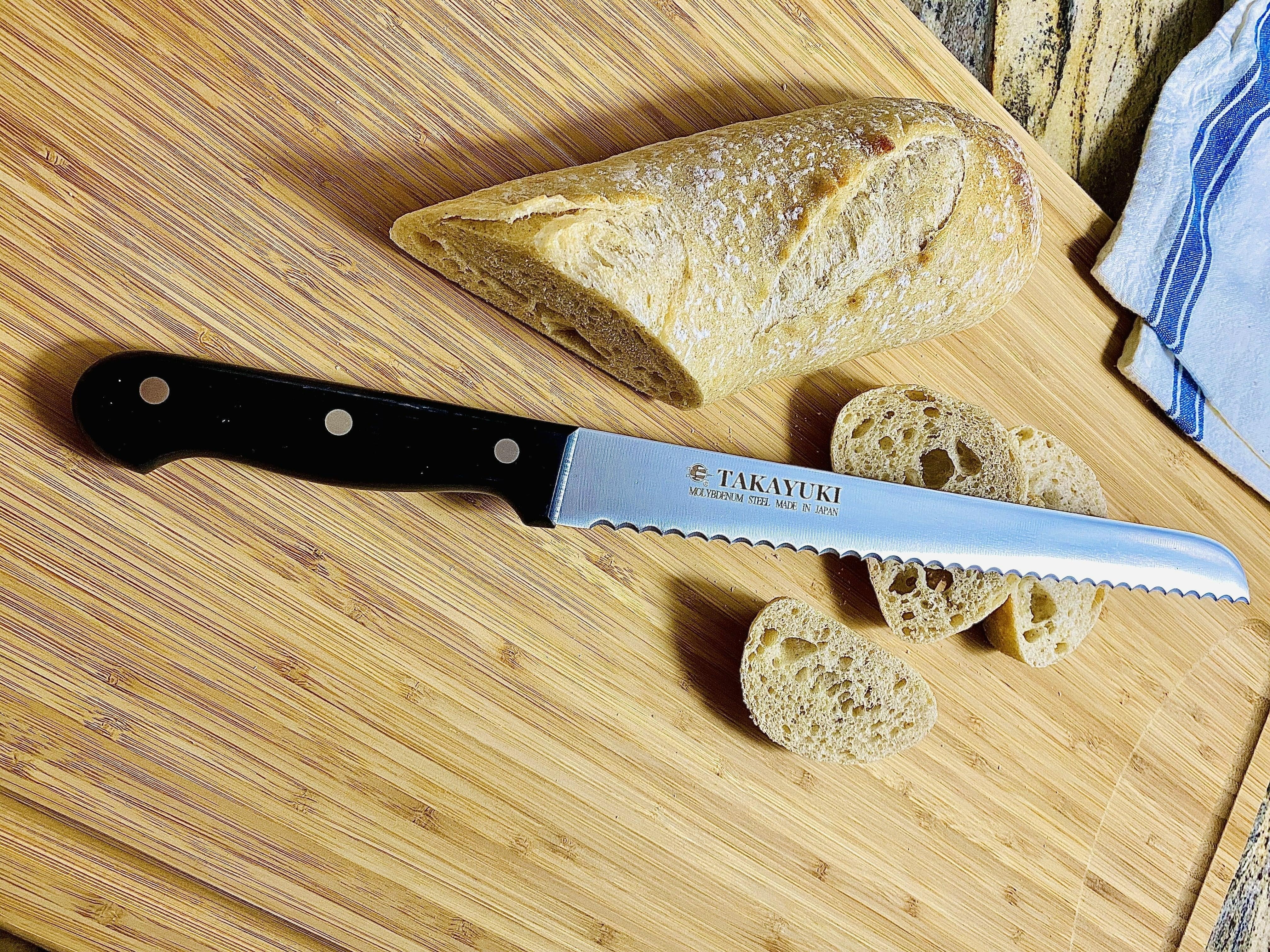 Kitchen Knives - Sakai Takayuki Japanese Bread Knife 250mm (9.8") Black