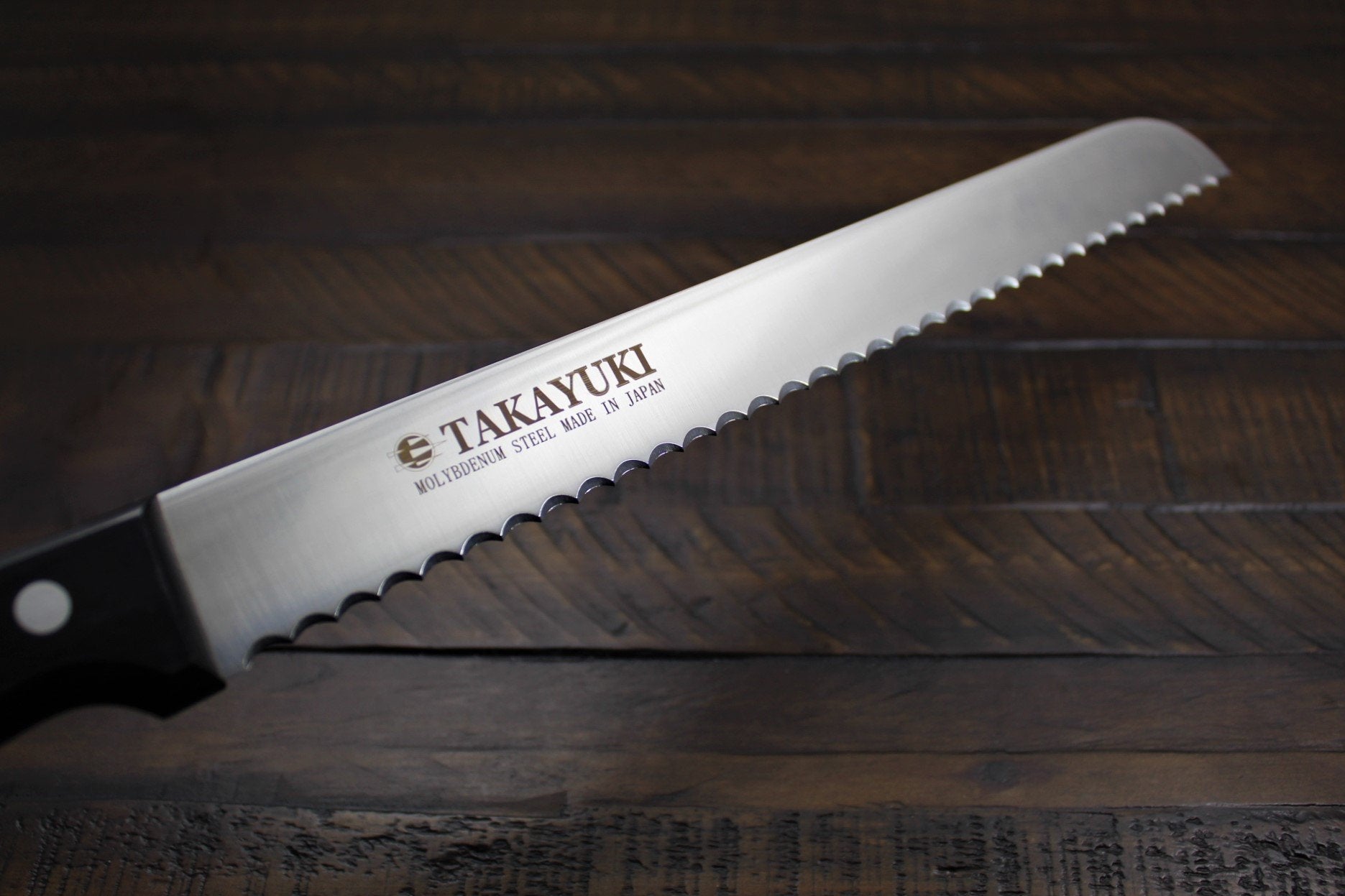 Kitchen Knives - Sakai Takayuki Japanese Bread Knife 250mm (9.8") Black