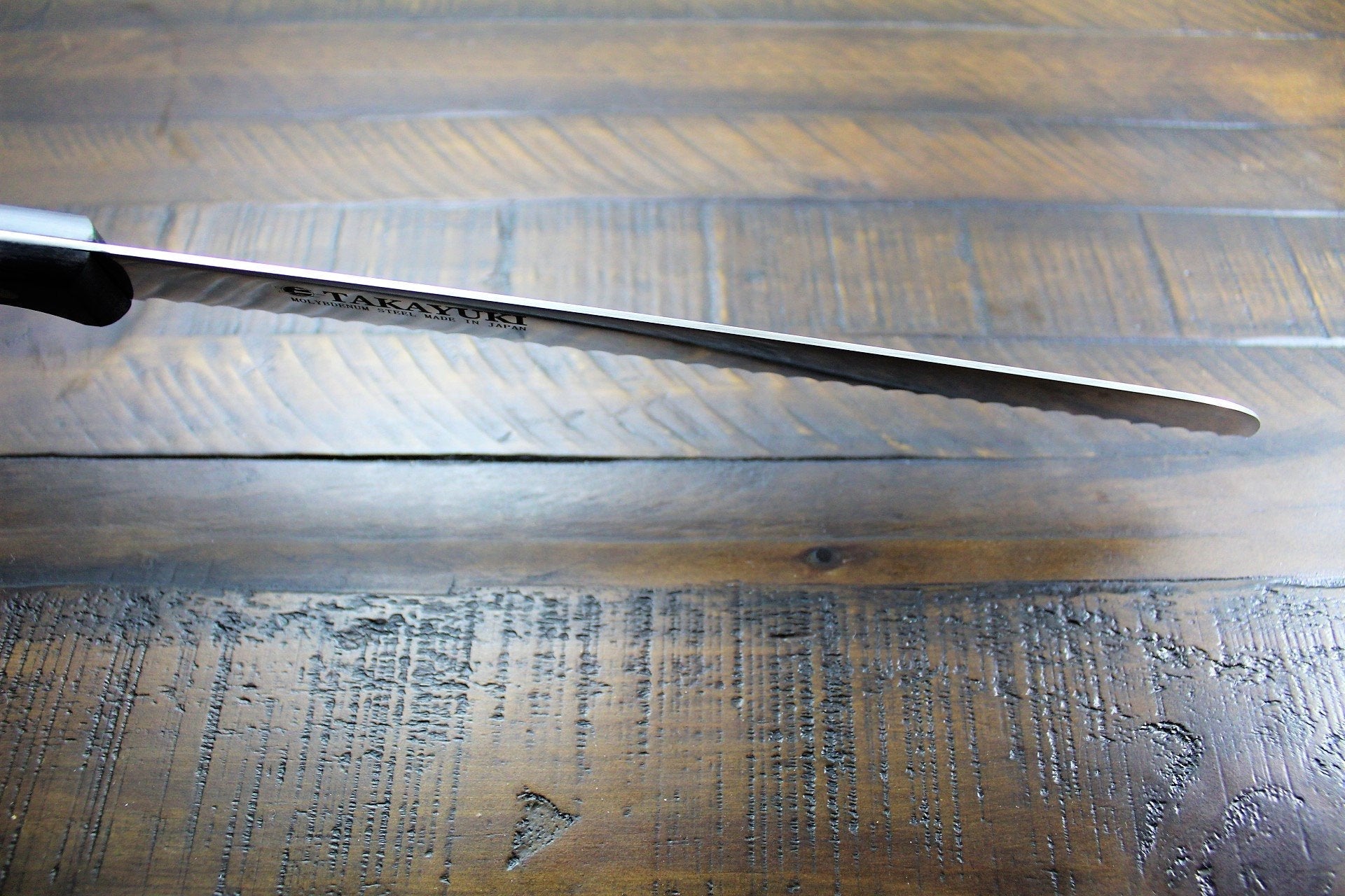 Kitchen Knives - Sakai Takayuki Japanese Bread Knife 250mm (9.8") Black