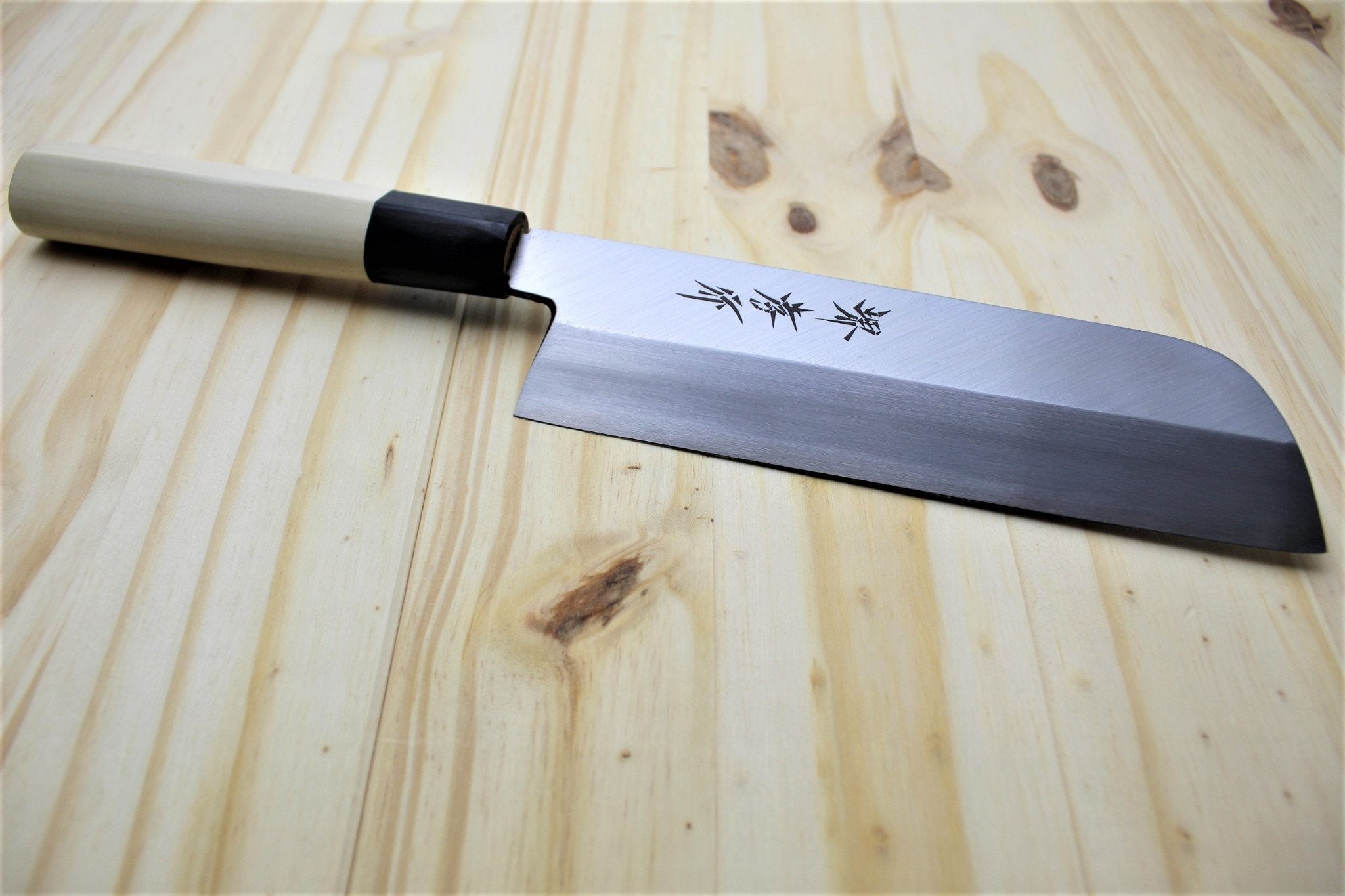 Kitchen Knives - Sakai Takayuki Kamagata Usuba Knife With Buffalo Horn Handle White Steel 180mm (7.1")