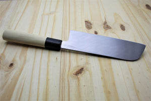 Kitchen Knives - Sakai Takayuki Kamagata Usuba Knife With Buffalo Horn Handle White Steel 180mm (7.1")