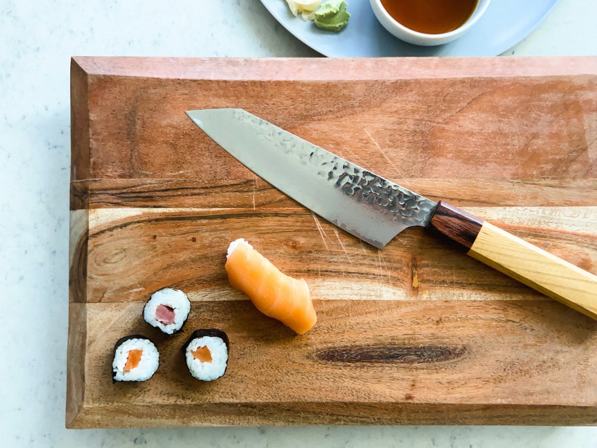 Kitchen Knives - Sakai Takayuki Kengata Gyuto Japanese Chef Knife 190mm (7.5") Damascus 33 Layer Japanese Handle