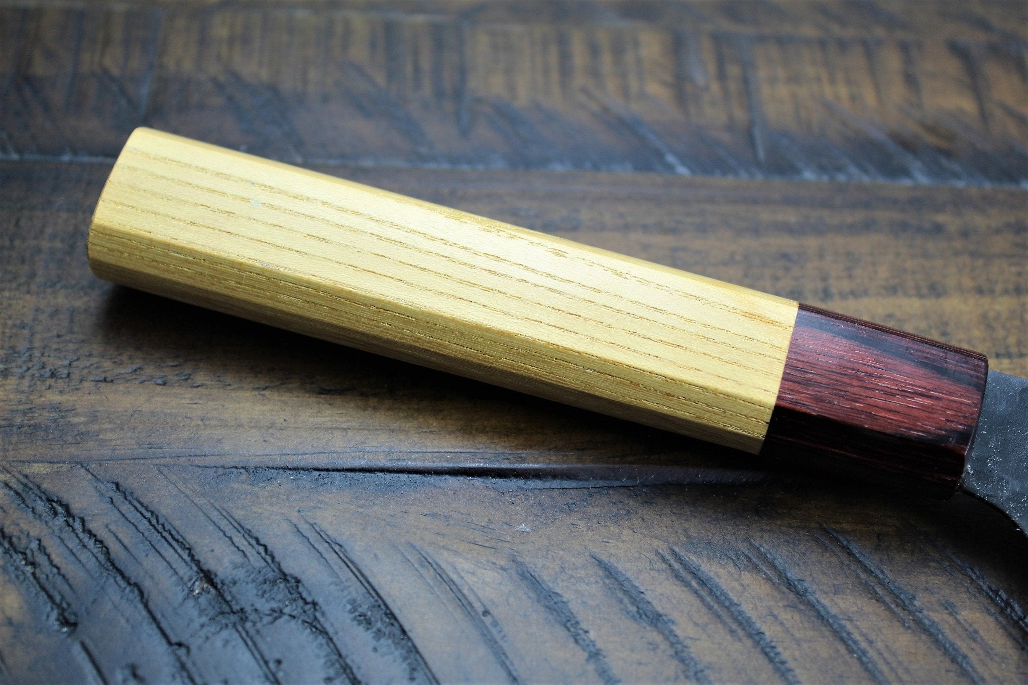 Kitchen Knives - Sakai Takayuki Kengata Gyuto Kurouchi Hammered Finish Aogami Super 190mm (7.5") Japanese Chef Knife