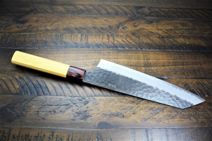 Kitchen Knives - Sakai Takayuki Kengata Gyuto Kurouchi Hammered Finish Aogami Super 190mm (7.5") Japanese Chef Knife
