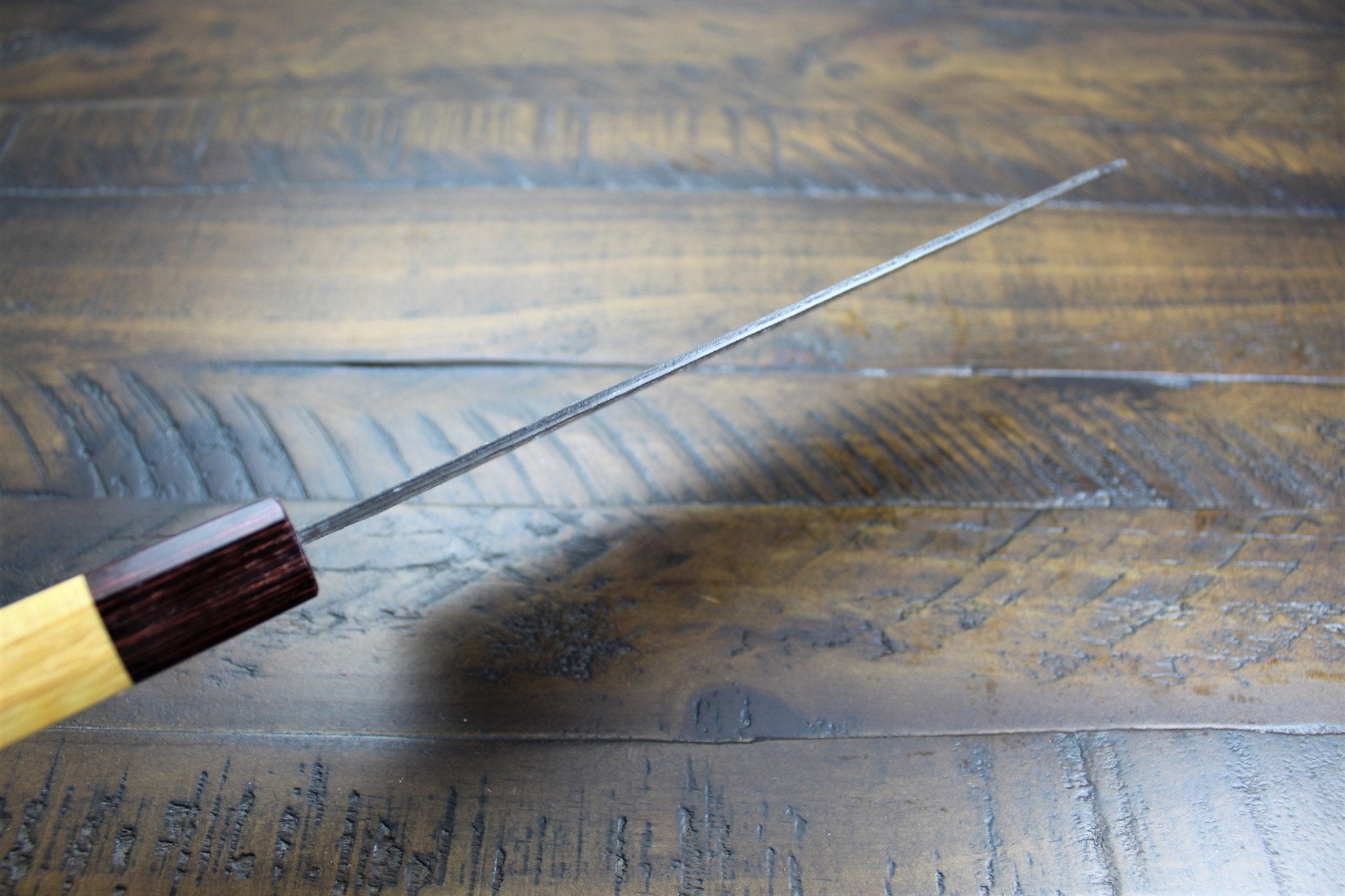 Kitchen Knives - Sakai Takayuki Kengata Gyuto Kurouchi Hammered Finish Aogami Super 190mm (7.5") Japanese Chef Knife