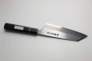 Kitchen Knives - Sakai Takayuki Kengata Santoku Homura SP With Saya 225mm (8.8") - Aoniko (Blue Steel #2)