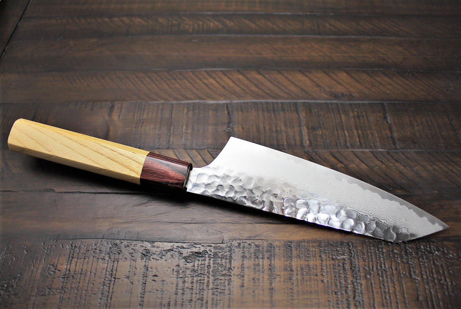 Kitchen Knives - Sakai Takayuki Kengata Santoku Knife 160mm (6.3") Damascus 33 Layer Japanese Handle