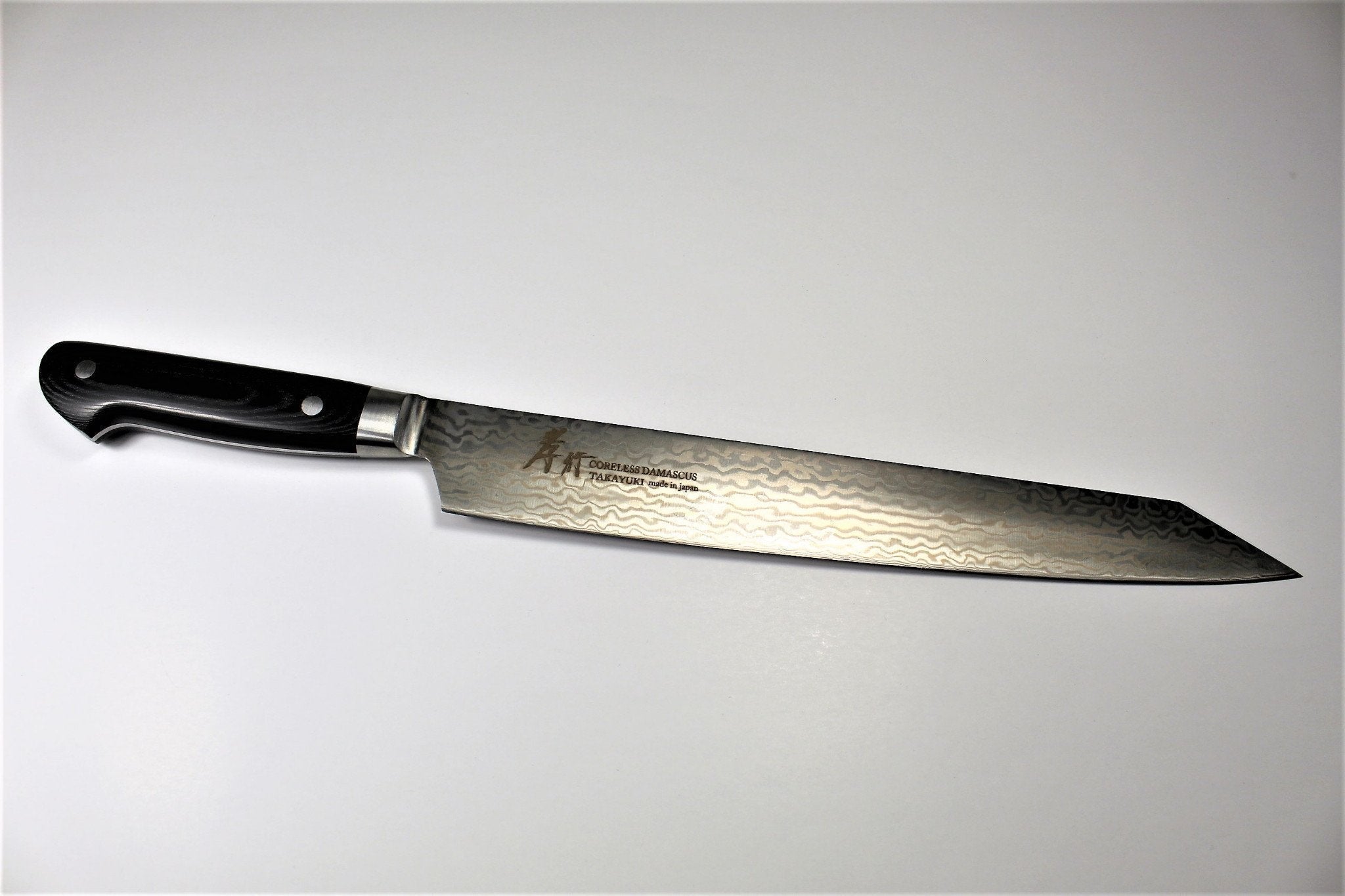Kitchen Knives - Sakai Takayuki Kengata Yanagiba Slicer Knife 260mm (10.2") VG10-VG2 Coreless Damascus