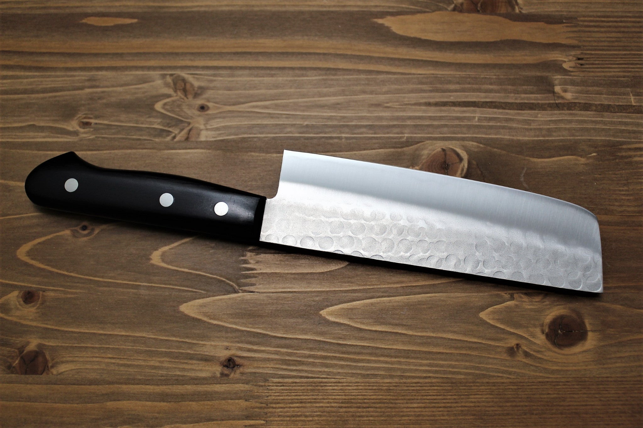 Kitchen Knives - Sakai Takayuki Nakiri Knife 165mm (6.5") Aoniko Warikomi