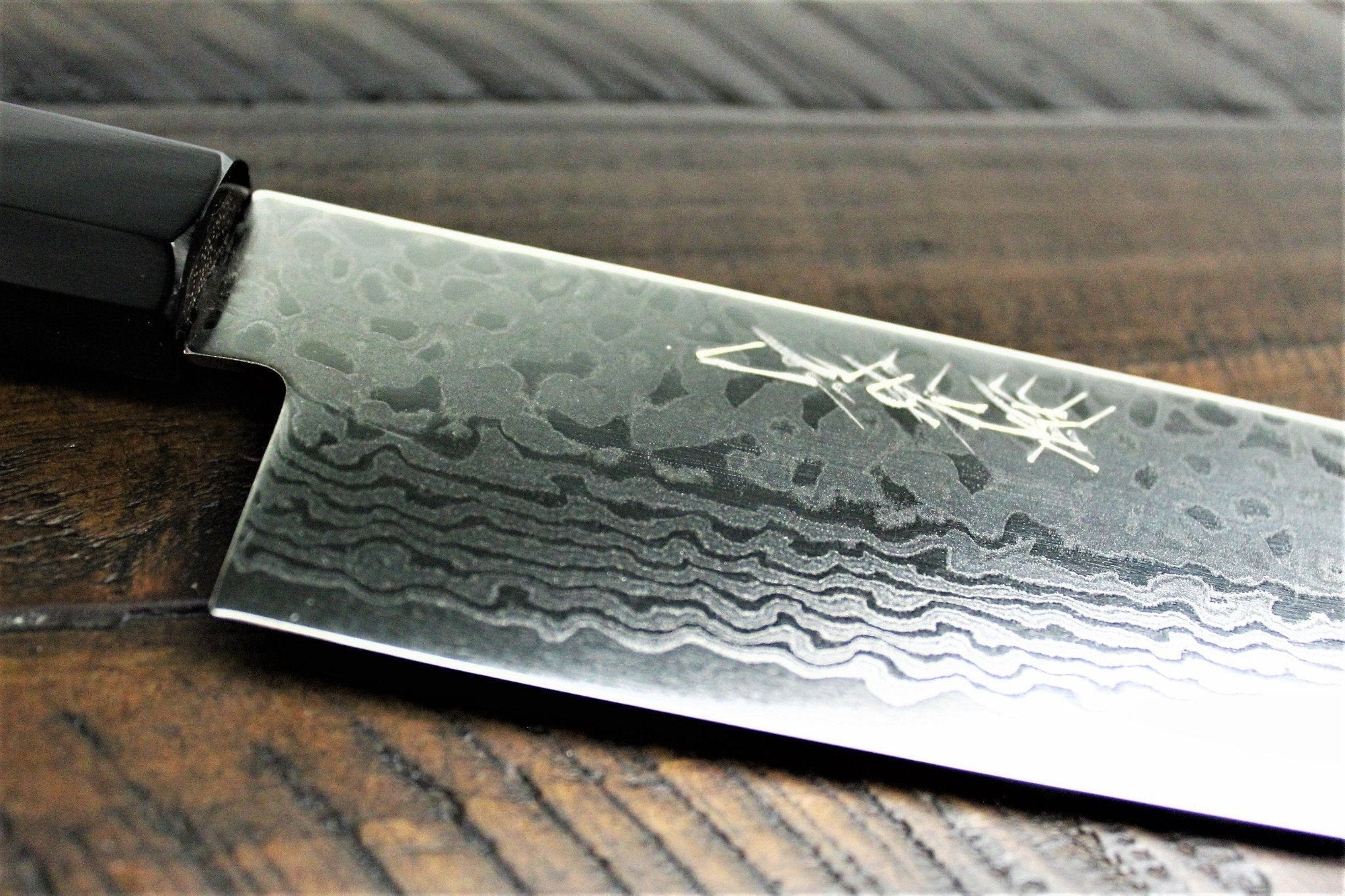 Kitchen Knives - Sakai Takayuki Nakiri Knife 165mm (6.5") Damascus 69 Layer - Ginga