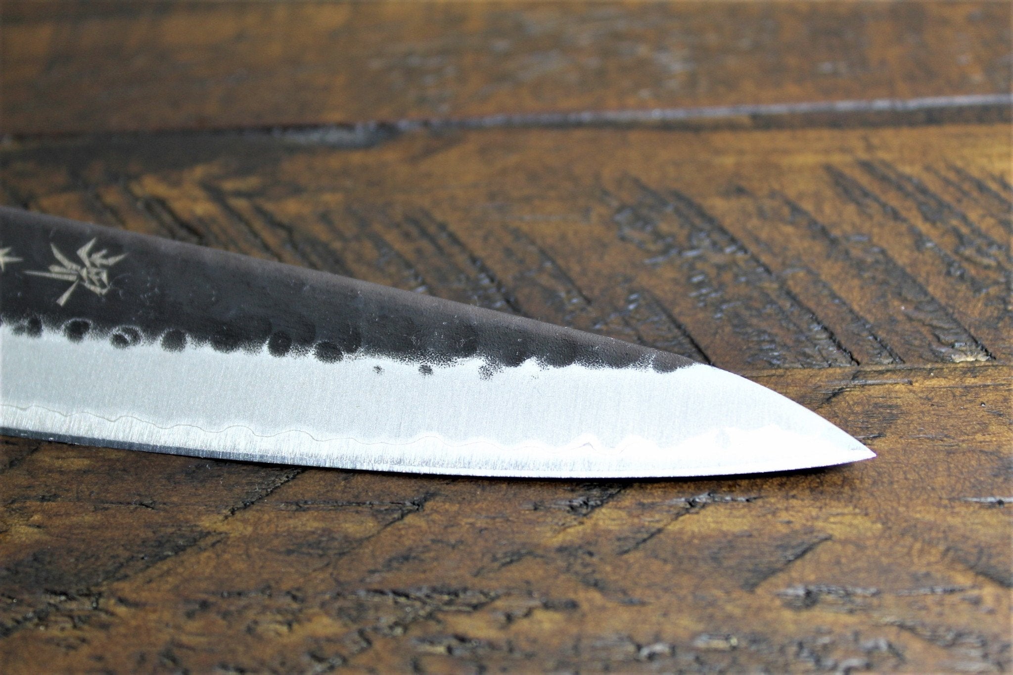 Kitchen Knives - Sakai Takayuki Petty Knife 135mm (5.3") Aogami Super Kurouchi Hammered Finish