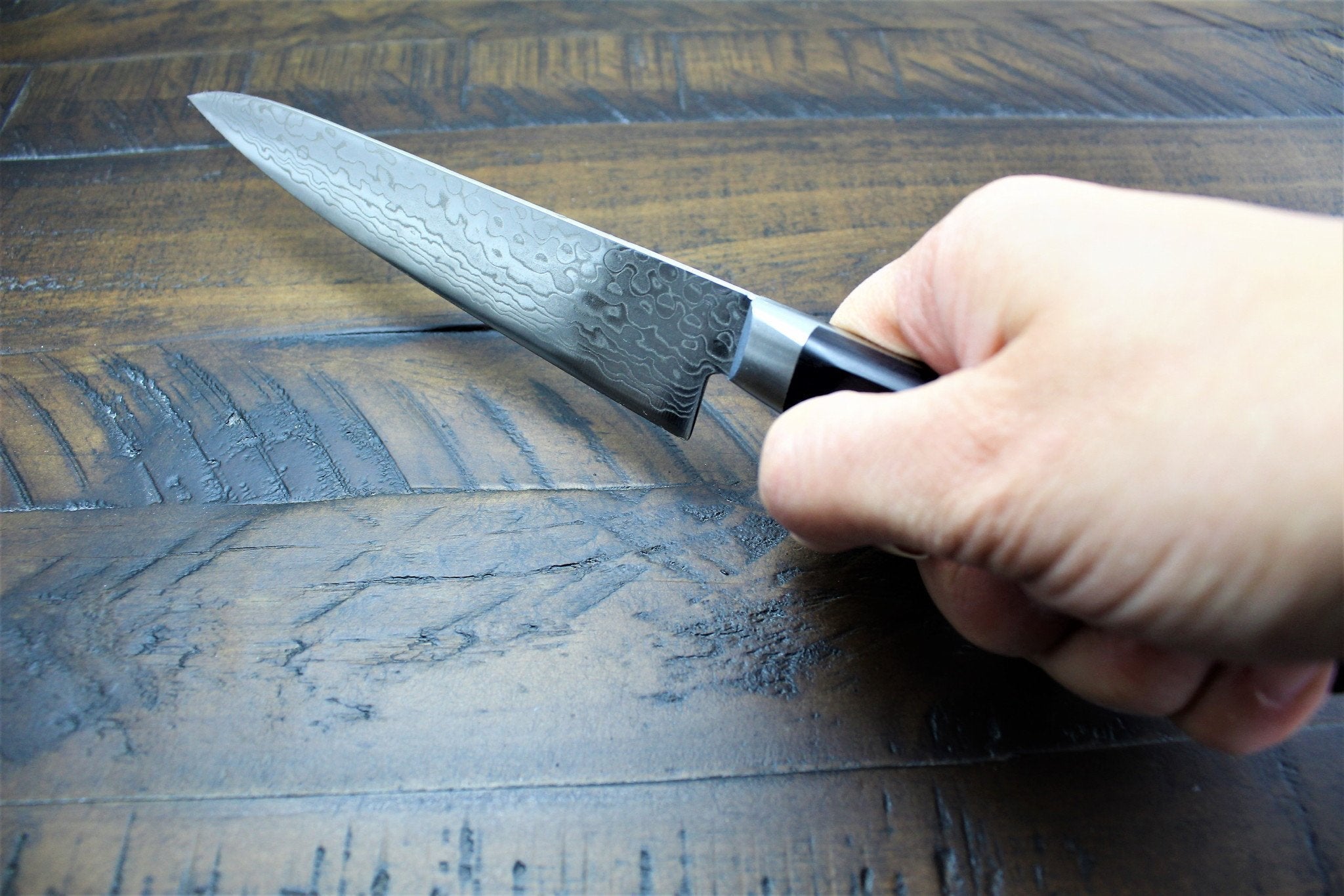 Kitchen Knives - Sakai Takayuki Petty Knife 135mm (5.3") Mirror Damascus 45 Layer