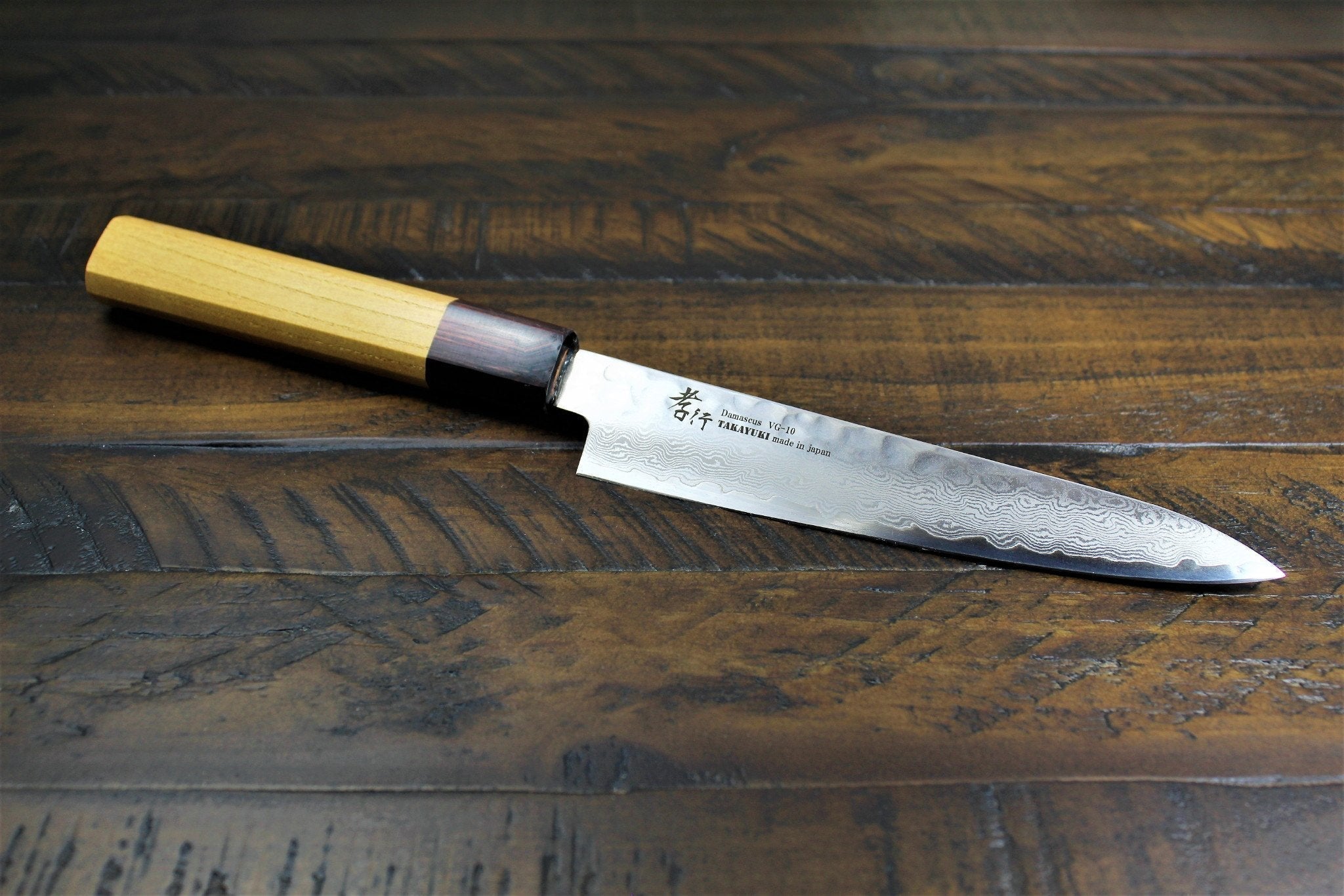 Kitchen Knives - Sakai Takayuki Petty Knife 150mm (5.9") Damascus 33 Layer Japanese Handle