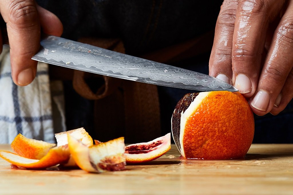 Kitchen Knives - Sakai Takayuki Petty Knife 150mm (5.9") Damascus 33 Layer Japanese Handle