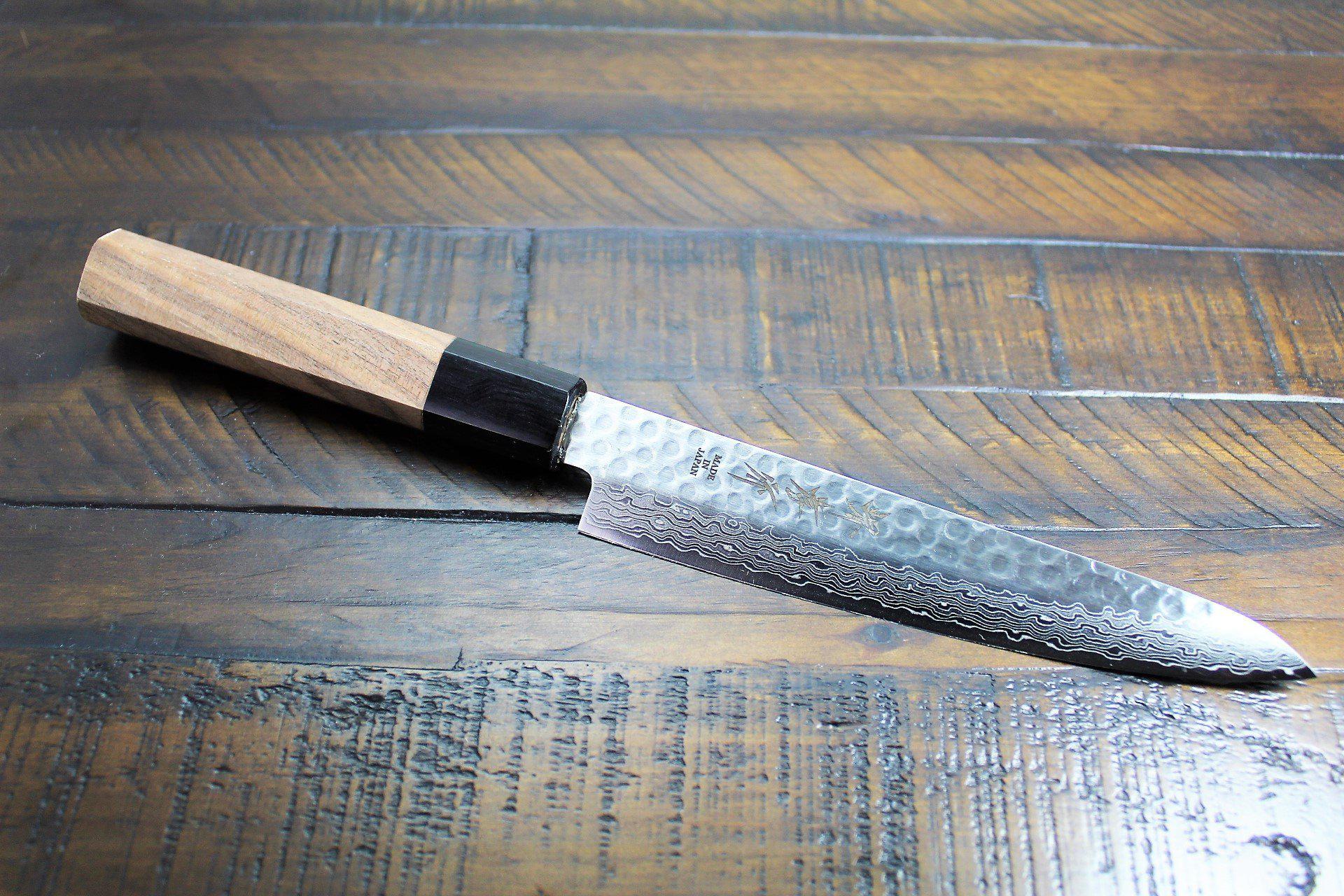 Kitchen Knives - Sakai Takayuki Petty Utility Knife 150mm (5.9")Damascus 45 Layer With Walnut Handle