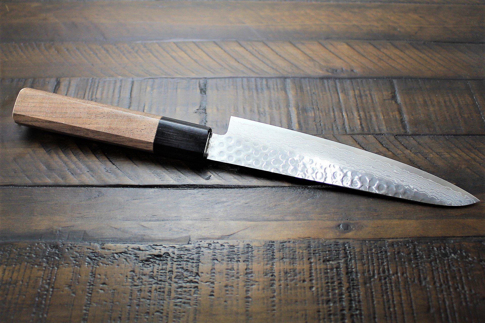 Kitchen Knives - Sakai Takayuki Petty Utility Knife 150mm (5.9")Damascus 45 Layer With Walnut Handle