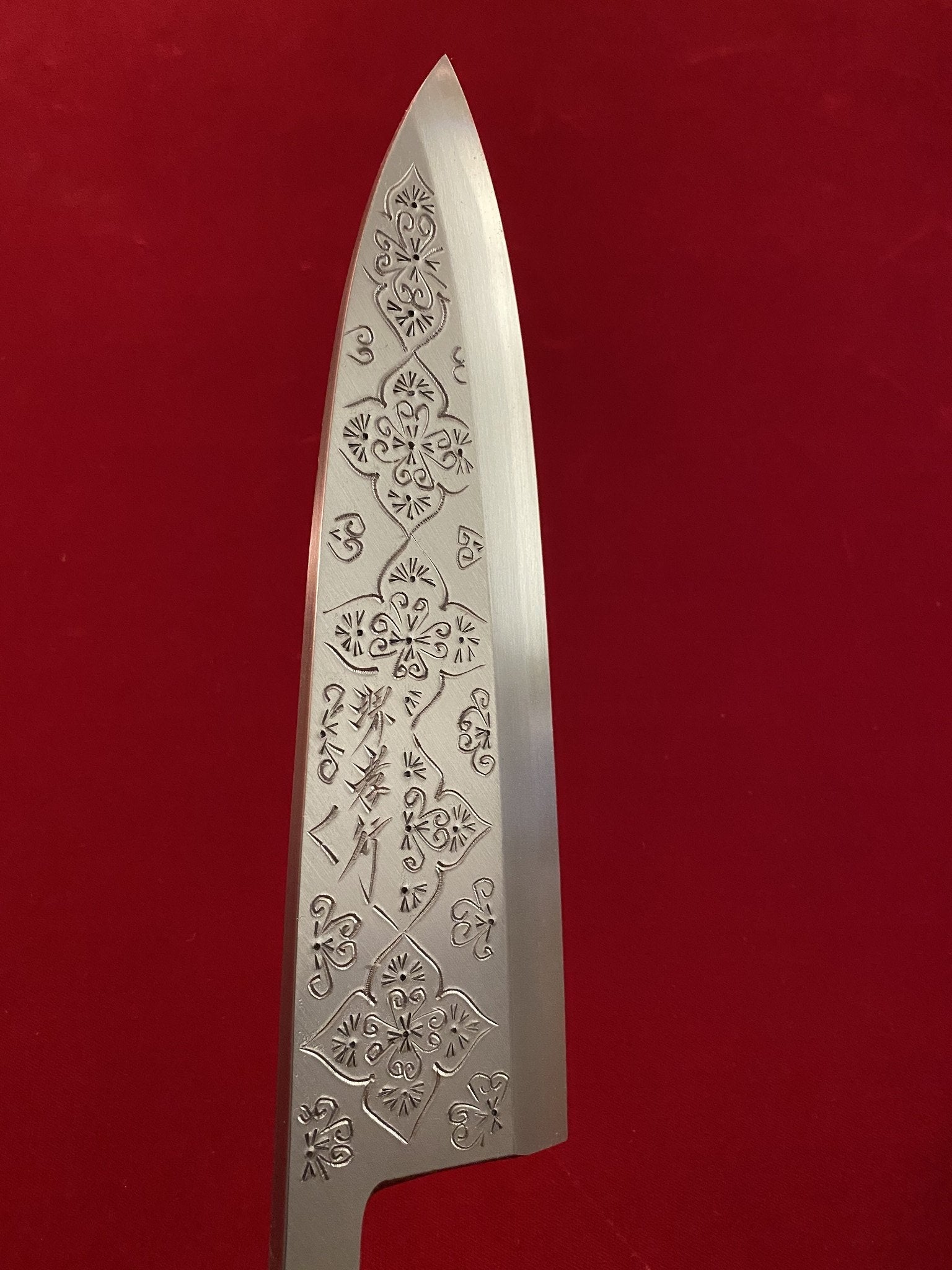 Kitchen Knives - Sakai Takayuki Pre Order Purchase Custom Order Decorative Deba Knife With Buffalo Horn Handle White Steel 210mm (8.3")