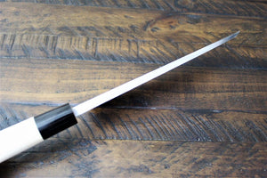 Kitchen Knives - Sakai Takayuki Pre Order Purchase Custom Order Decorative Deba Knife With Buffalo Horn Handle White Steel 210mm (8.3")