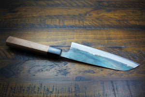 Kitchen Knives - Sakai Takayuki Santoku 170mm (6.7") Kurouchi Aoniko / Blue Steel #2