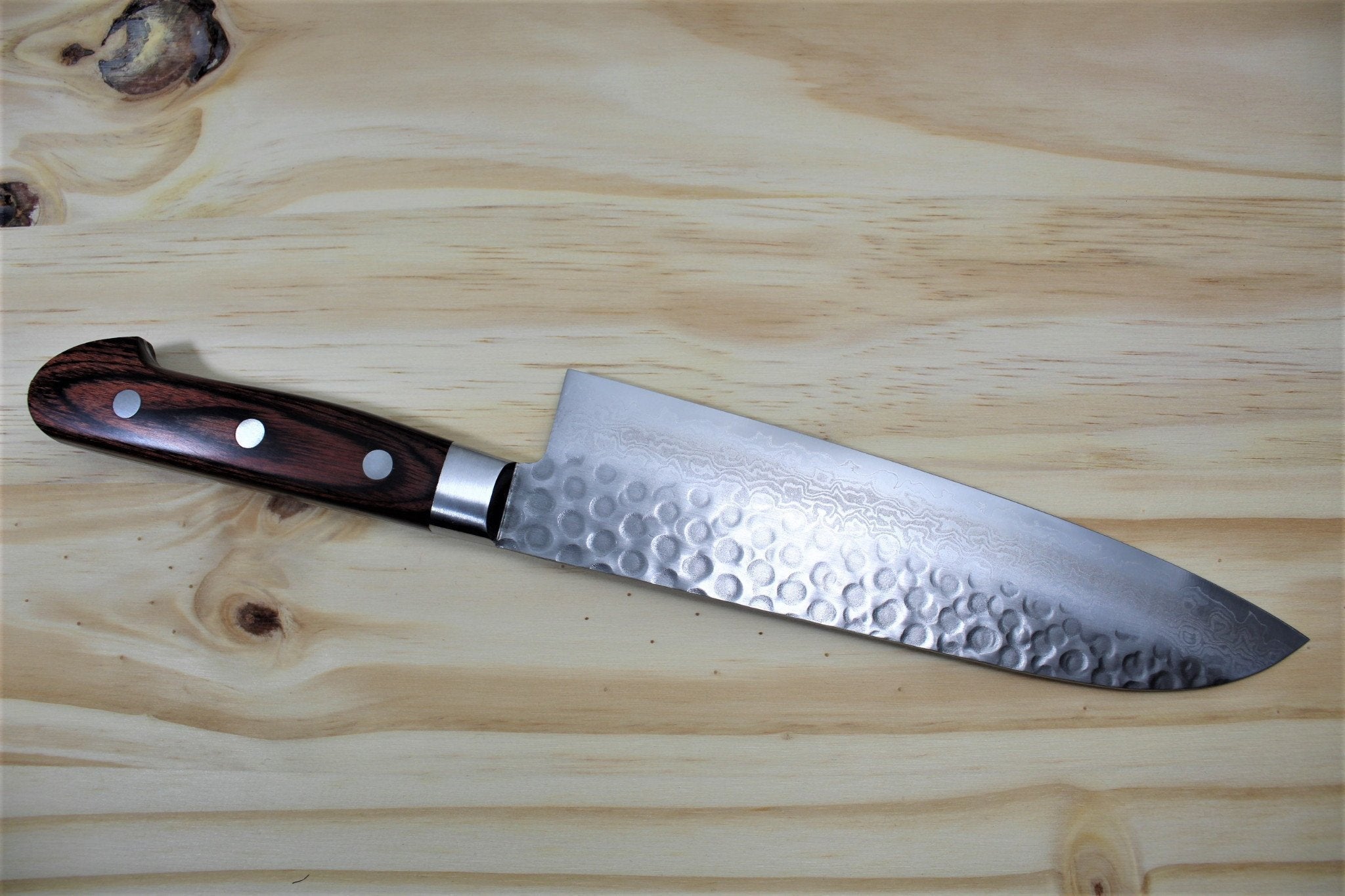Kitchen Knives - Sakai Takayuki Santoku Knife 180mm (7.1") Damascus 17 Layer