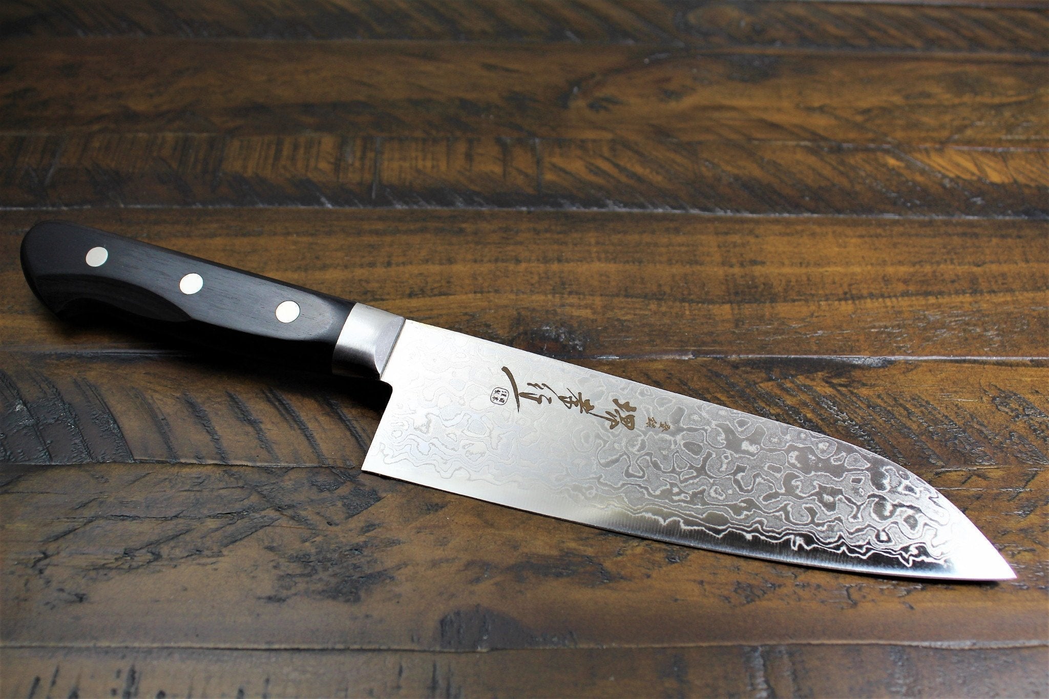 Kitchen Knives - Sakai Takayuki Santoku Knife Mirror 170mm (6.7") Damascus 45 Layer