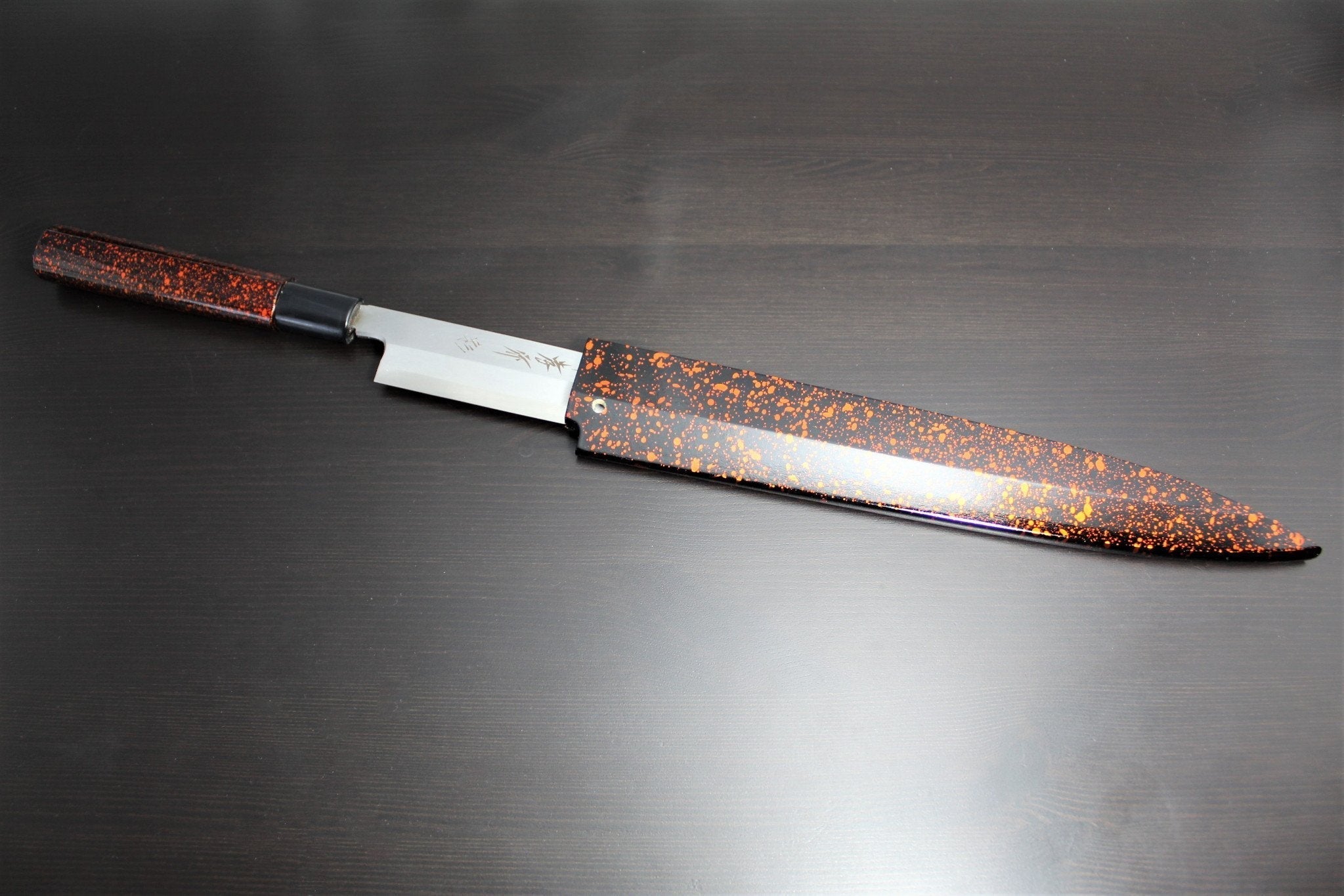 Kitchen Knives - Sakai Takayuki Shobu Knife 240mm (9.4") With Saya - Shikisai Kincha - Molybdenum Stainless Steel