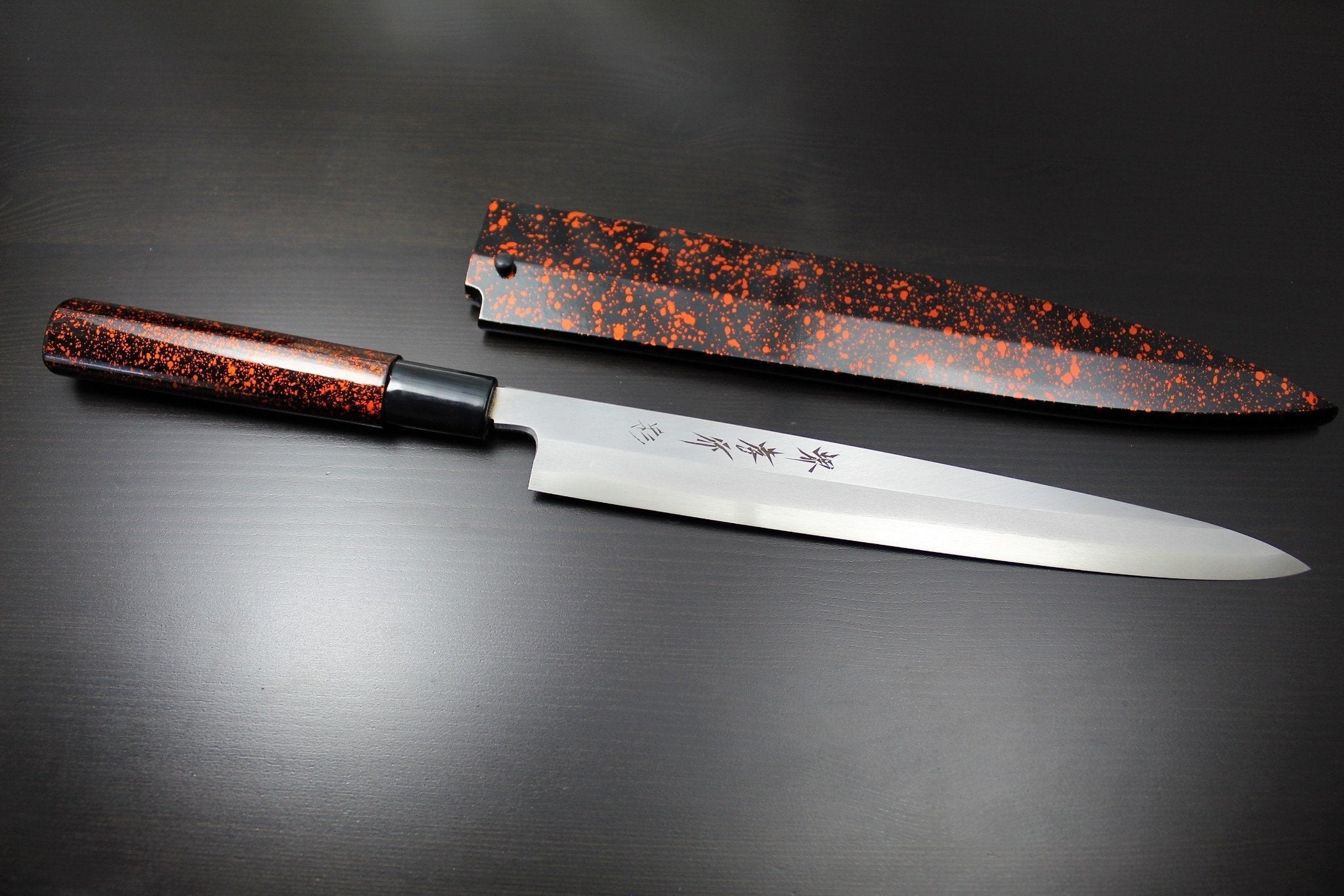 Kitchen Knives - Sakai Takayuki Shobu Knife 240mm (9.4") With Saya - Shikisai Kincha - Molybdenum Stainless Steel