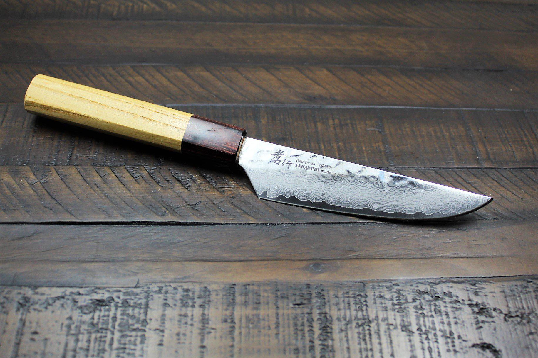 Kitchen Knives - Sakai Takayuki Steak Knife 120mm (4.7") Damascus 33 Layer Japanese Handle