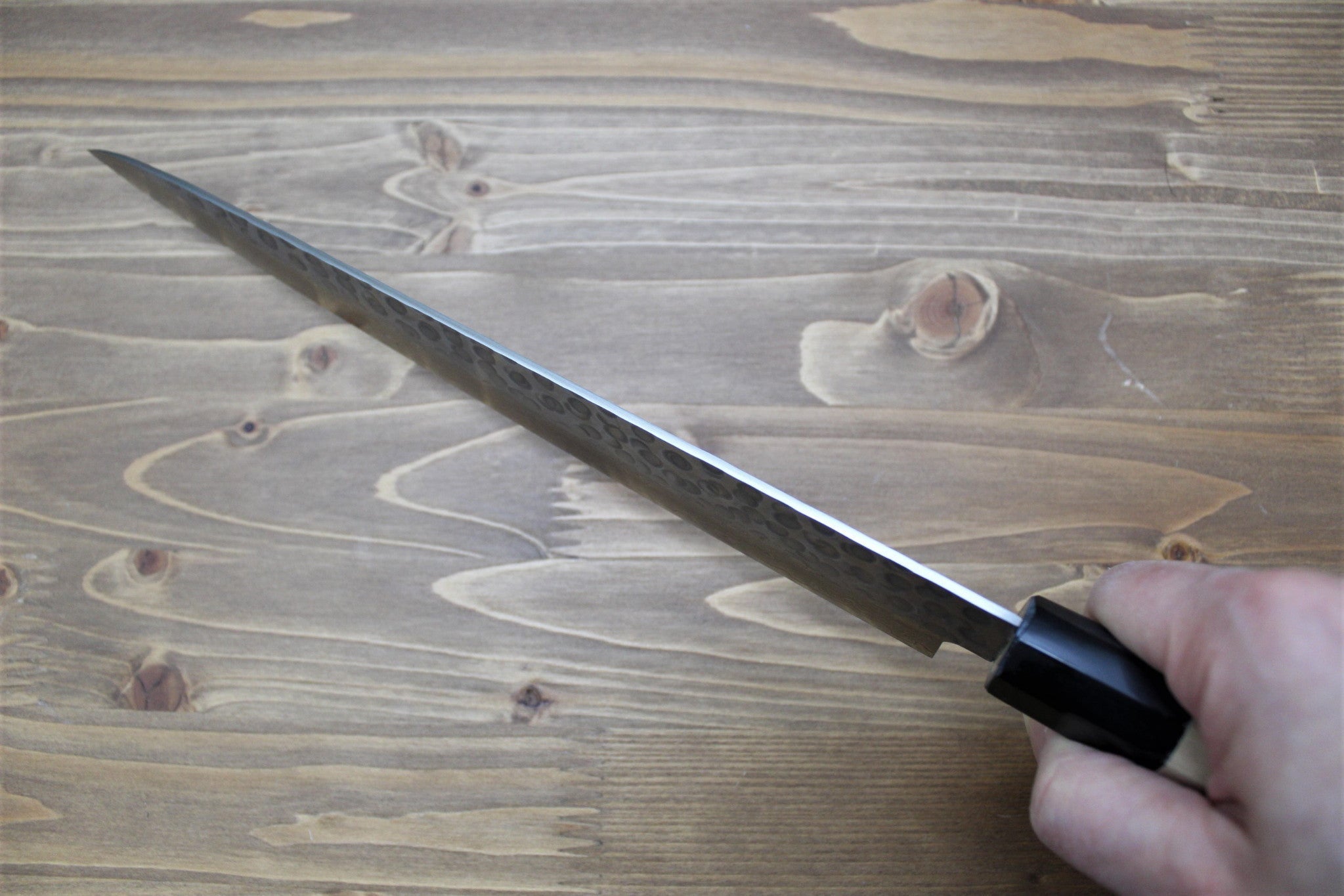 Kitchen Knives - Sakai Takayuki Sujihiki Slicer 240 Mm (9.4") Damascus 45 Layer With Magnolia Handle