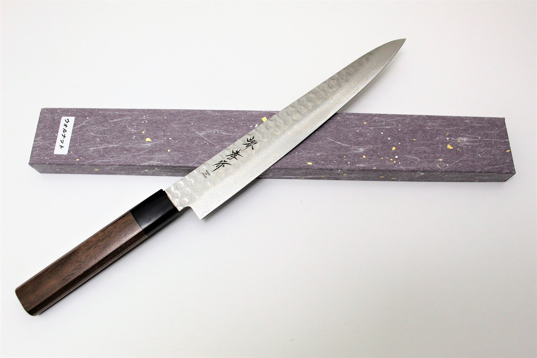 Kitchen Knives - Sakai Takayuki Sujihiki Slicer 240 Mm (9.4") Damascus 45 Layer With Walnut Handle