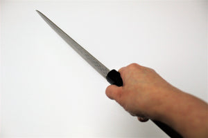 Kitchen Knives - Sakai Takayuki Sujihiki Slicer 240 Mm (9.4") Damascus 45 Layer With Walnut Handle
