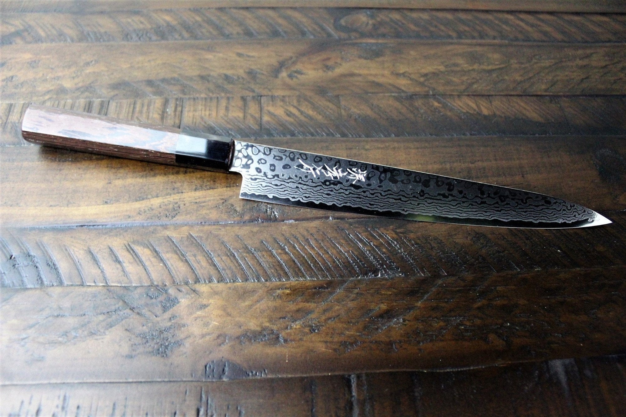 Kitchen Knives - Sakai Takayuki Sujihiki Slicer Knife 240mm (9.4") Damascus 69 Layer -Ginga
