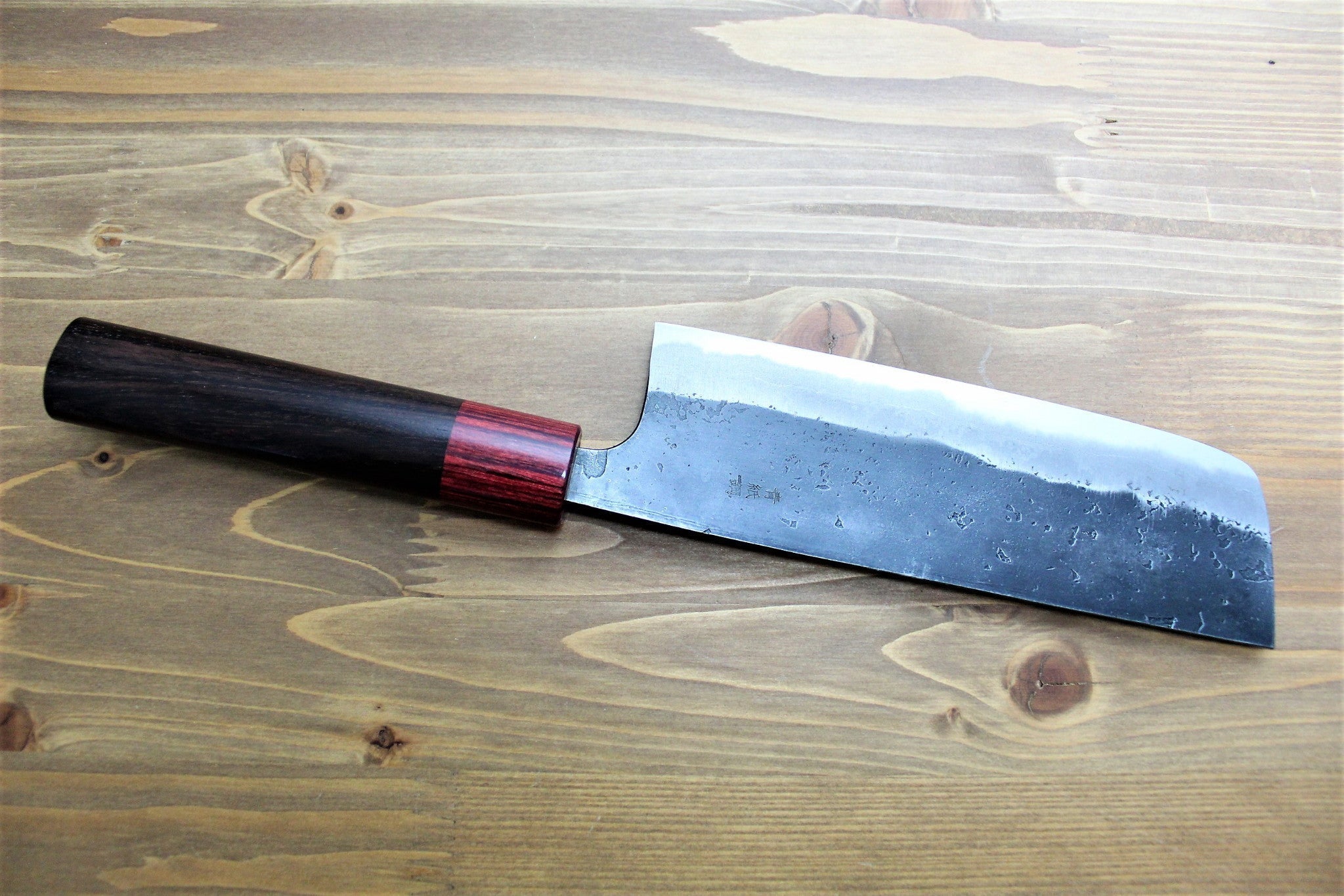 Kitchen Knives - Sawakazuma Genryu Aoniko Nakiri 165 Mm / 6.5" Rosewood Handle
