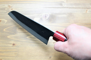 Kitchen Knives - Sawakazuma Genryu Aoniko Santoku 165 Mm / 6.5" Rosewood Handle