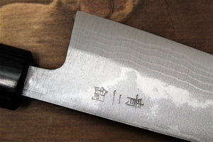Kitchen Knives - Sawakazuma Ginryu Damascus Aoniko Petty 135 Mm / 5.3" Rosewood Handle