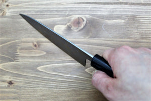 Kitchen Knives - Sawakazuma Ginryu Damascus Aoniko Petty 135 Mm / 5.3" Rosewood Handle