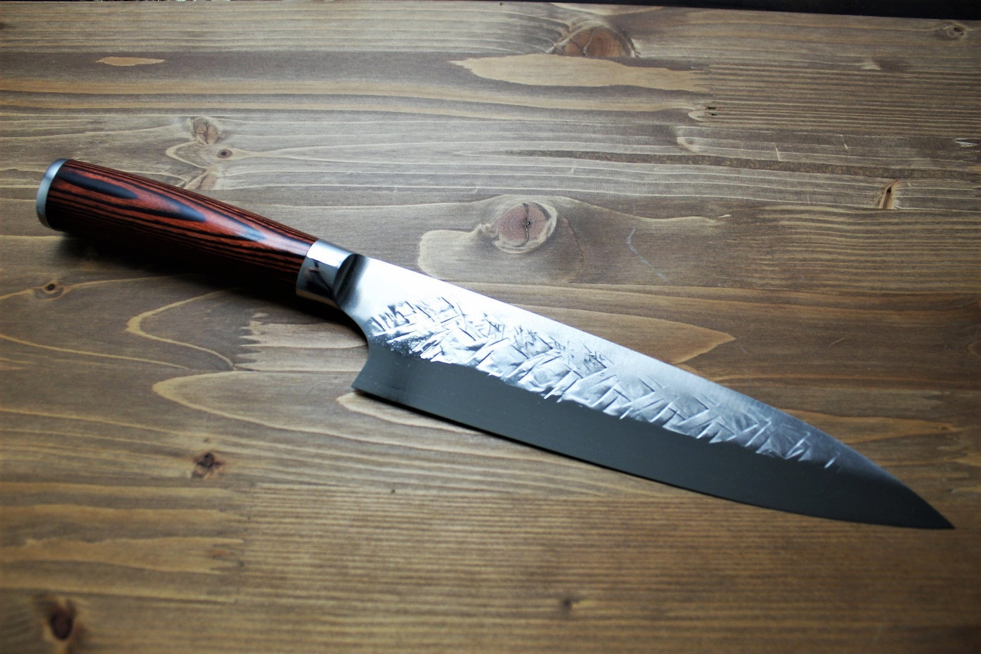 Kitchen Knives - Sawakazuma Ginsho SRS13 Gyuto Chef Knife 210 Mm / 8.2" Desert Ironwood Handle
