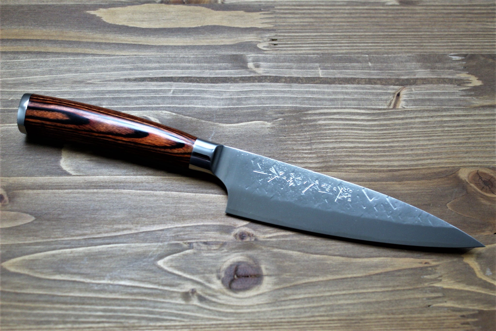 Kitchen Knives - Sawakazuma Ginsho SRS13 Petty 135 Mm / 5.3" Desert Ironwood Handle