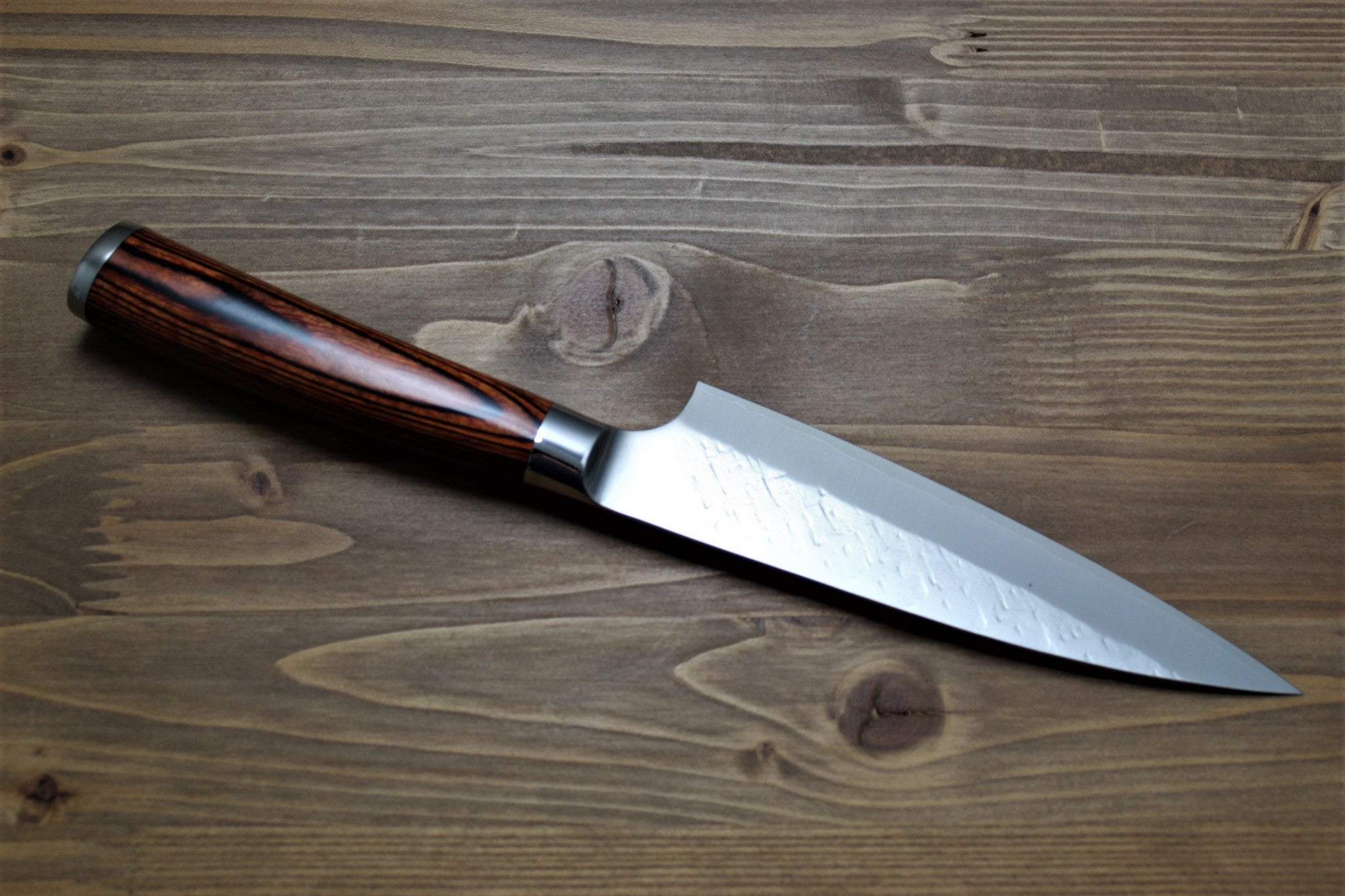Kitchen Knives - Sawakazuma Ginsho SRS13 Petty 135 Mm / 5.3" Desert Ironwood Handle