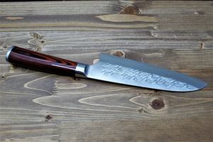 Kitchen Knives - Sawakazuma Ginsho SRS13 Santoku 180 Mm / 7.0" Desert Ironwood Handle