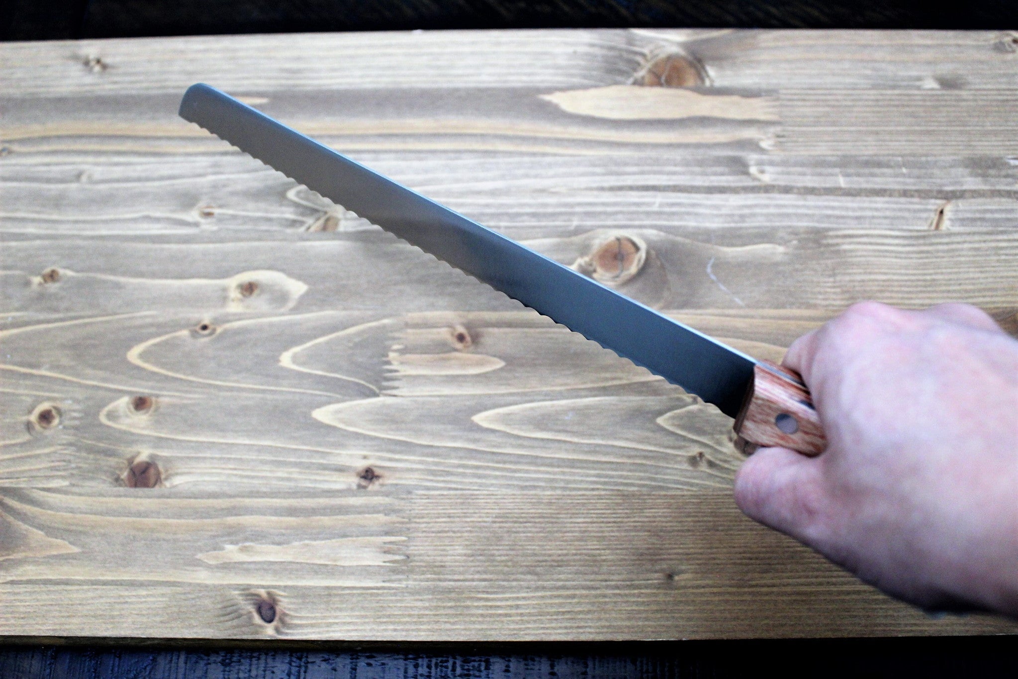 Kitchen Knives - Sawakazuma Japanese Bread Knife 250mm (9.8") Wood Handle