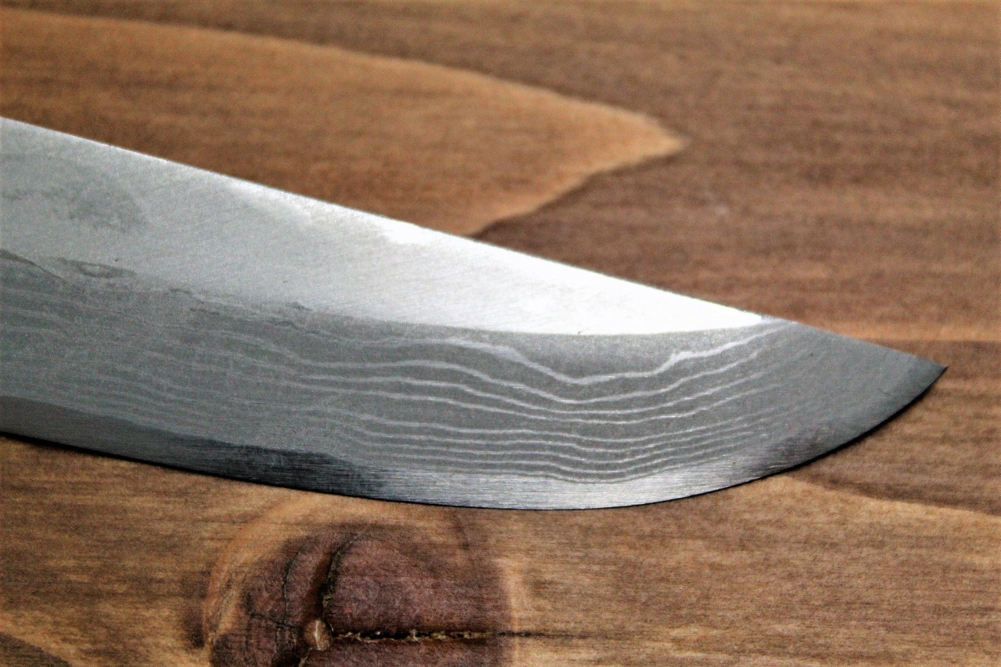 Kitchen Knives - Sawakazuma Sabaki / Boning Knife Shironiko Damascus Rosewood Handle