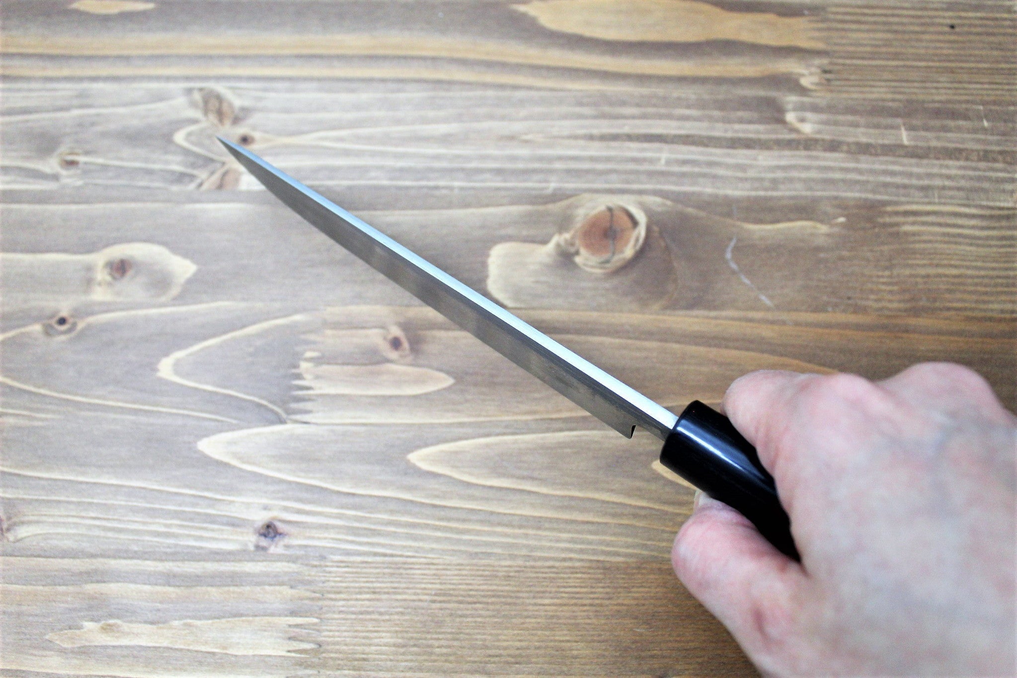 Kitchen Knives - Sawakazuma Sabaki / Boning Knife Shironiko Damascus Rosewood Handle