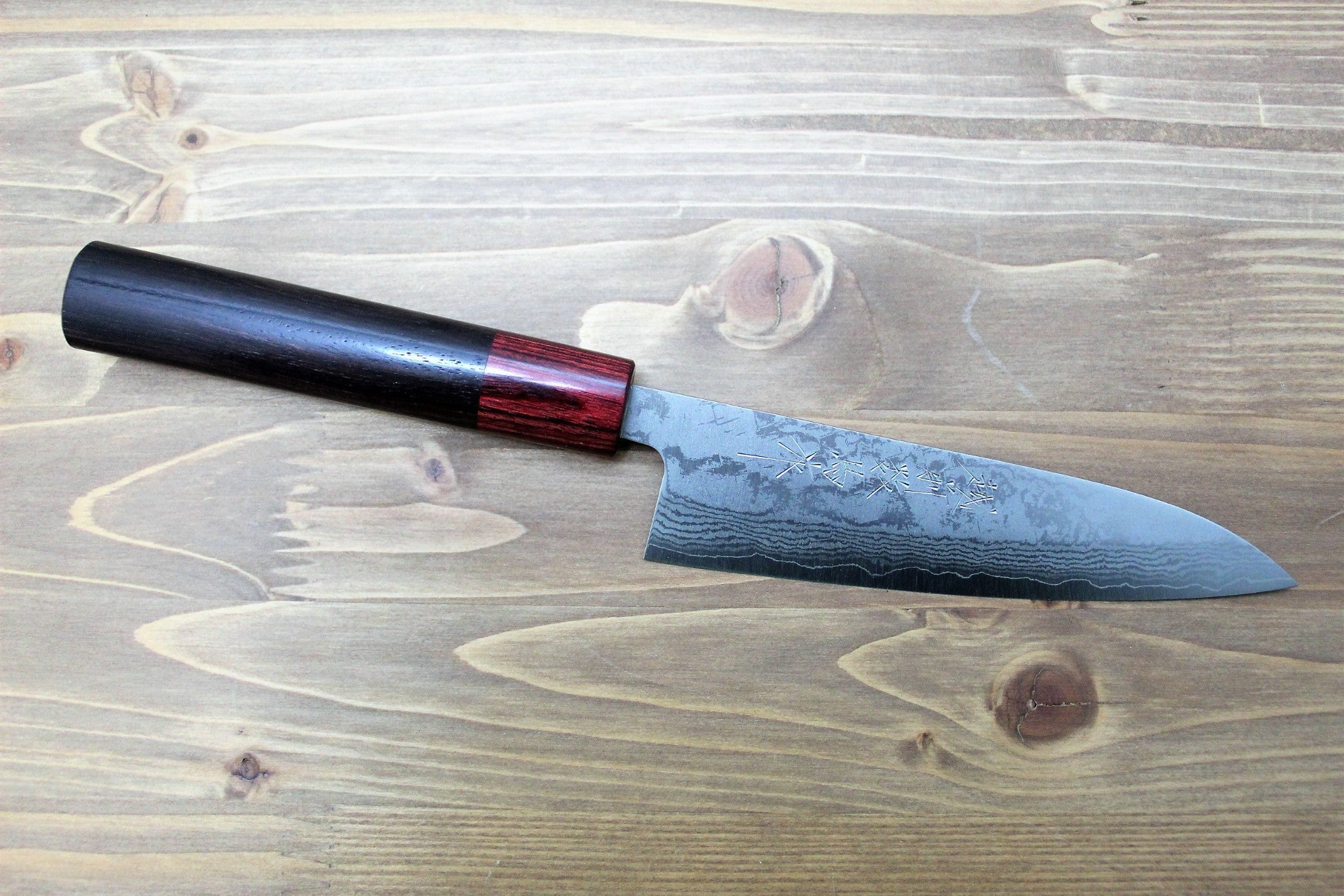 Kitchen Knives - Sawakazuma Setsugetsuka VG-10 Damascus Petty Knife 135 Mm / 5.3" Rosewood Handle