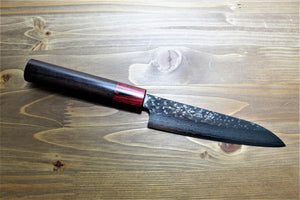 Kitchen Knives - Sawakazuma Setsukei VG-10 Damascus Petty Knife 135 Mm / 5.3" Rosewood Handle