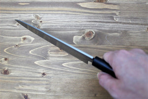 Kitchen Knives - Sawakazuma Yanagiba Slicer Knife 210 Mm / 8.2" Shironiko Damascus Rosewood Handle