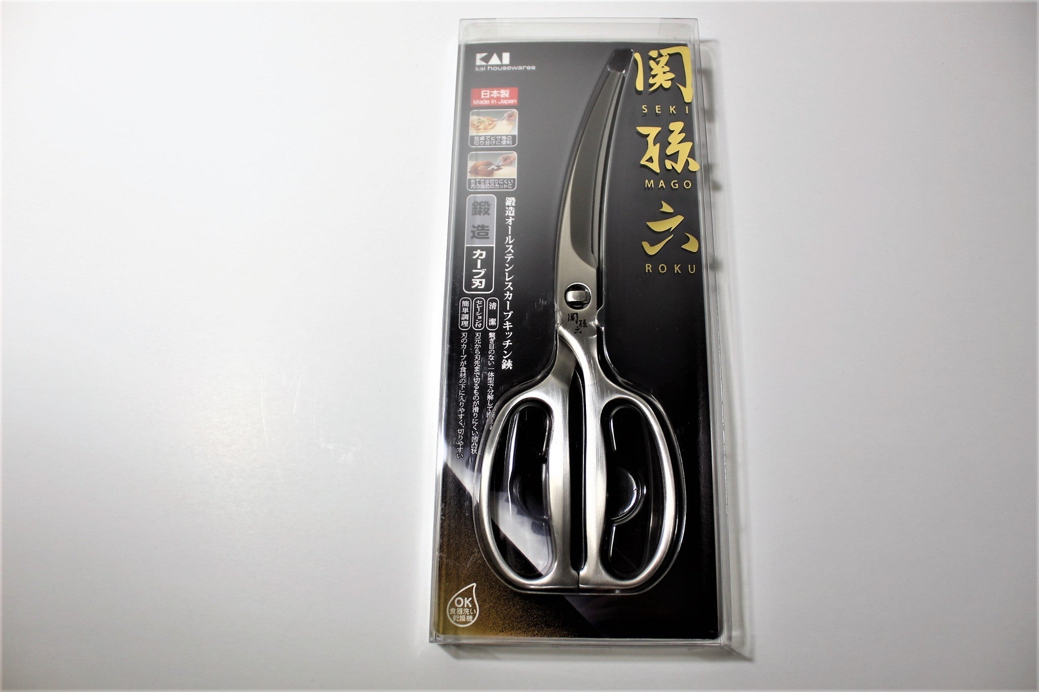 Kitchen Shears - KAI Seki No Magoroku Stainless Steel Curved Kitchen Shears DH3346