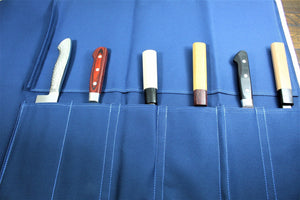 Knife Blocks & Holders - Japanese Chef Knife Canvas Roll Carry Bag For 6 Knives - Navy